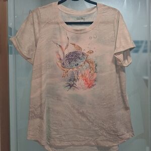 Coral Bay White Graphic Tee New